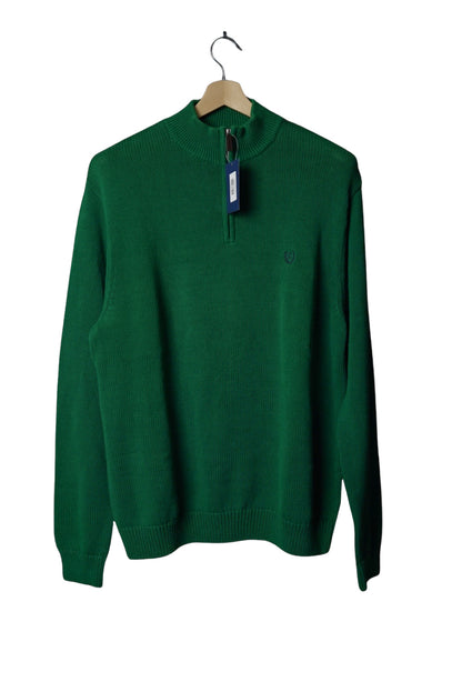Ralph Lauren Chaps Green Cotton Zip Knit