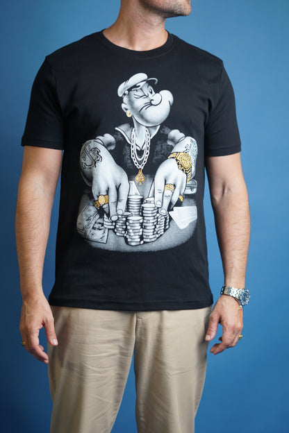 Dolce &amp; Gabbana Black Highroller Popeye T-Shirt