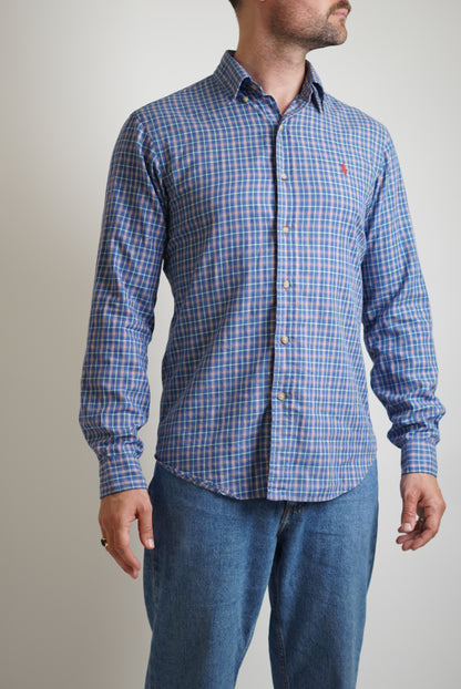 Polo Ralph Lauren Oceanblue Checkered Slim Fit Shirt