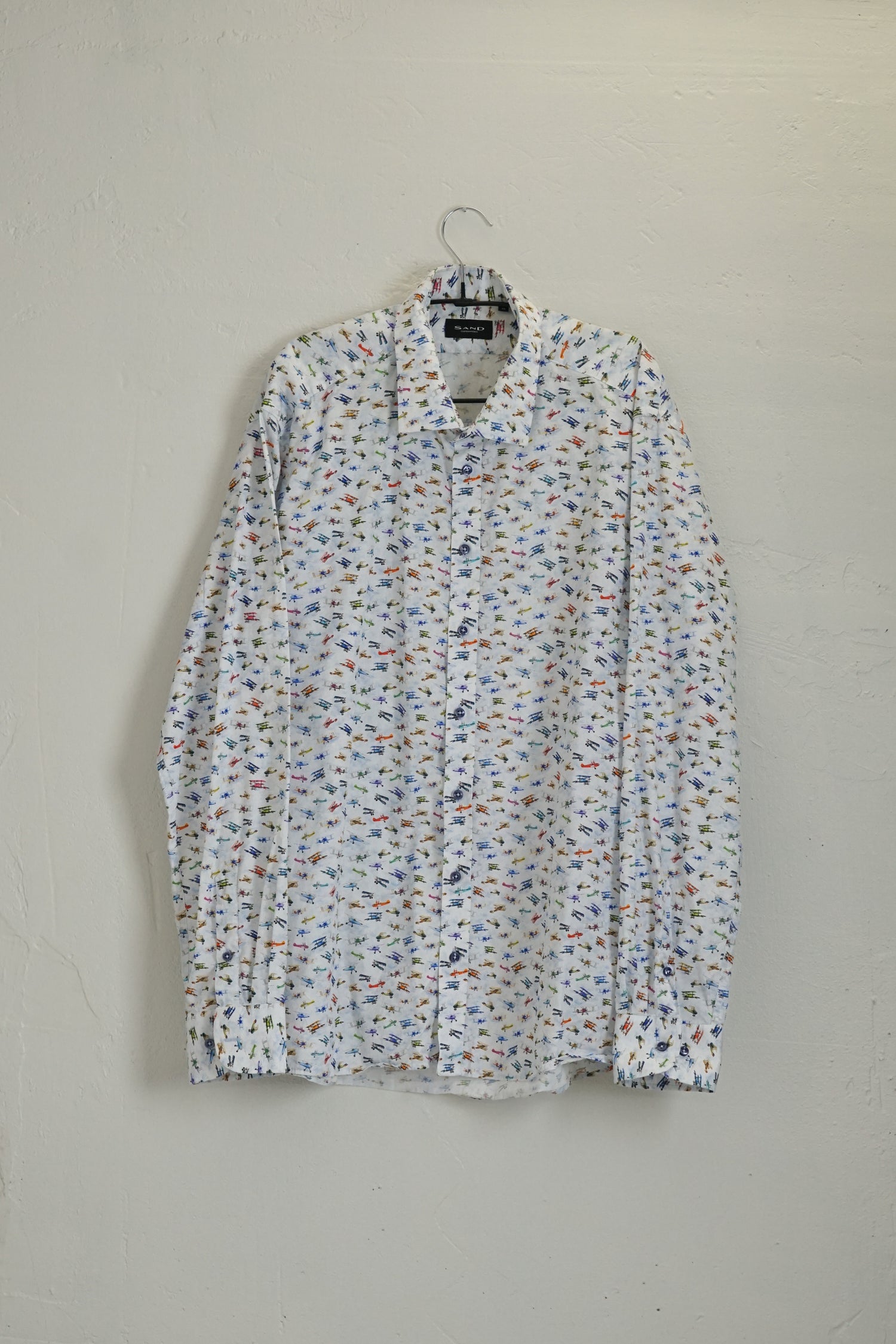 Sand Copenhagen White Preppy Plane Cotton Shirt