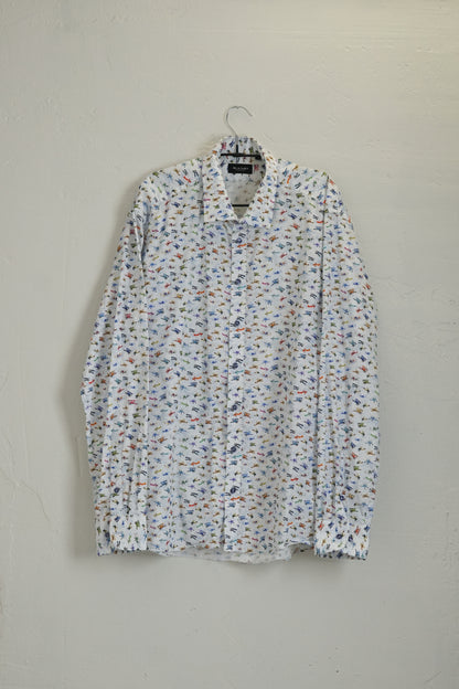Sand Copenhagen White Preppy Plane Cotton Shirt