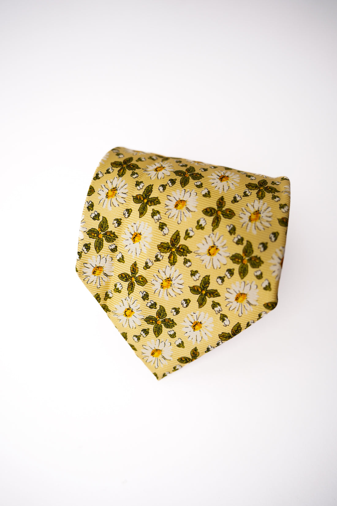 Yves Saint Laurent Yellow Flower SIlk Tie