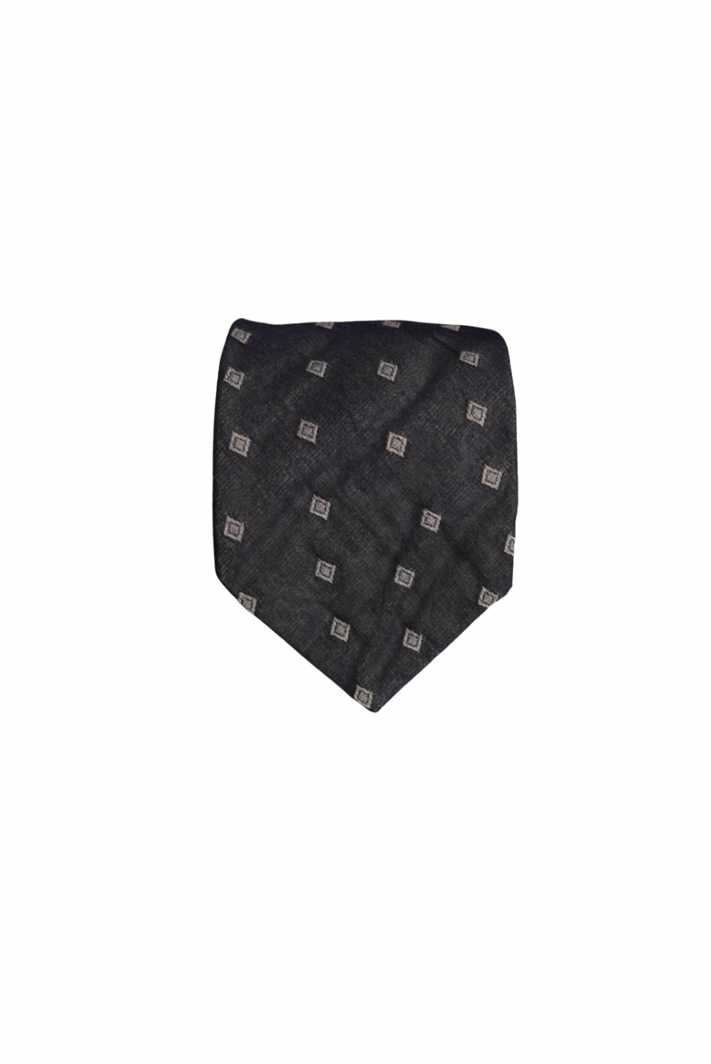 Hugo Boss Dark and Light Grey Dotted Silk and Wool Tie
