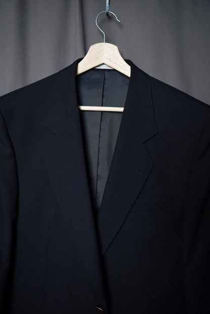 Scan Collection Navy Wool Gold Button Blazer