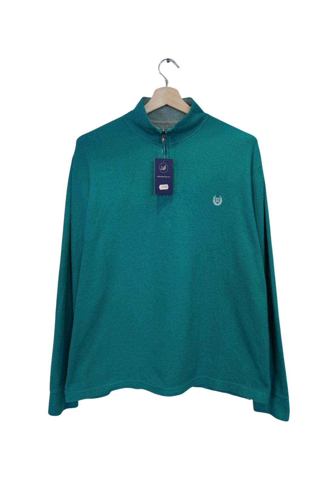 Ralph Lauren Chaps Green Cotton Zip Knit