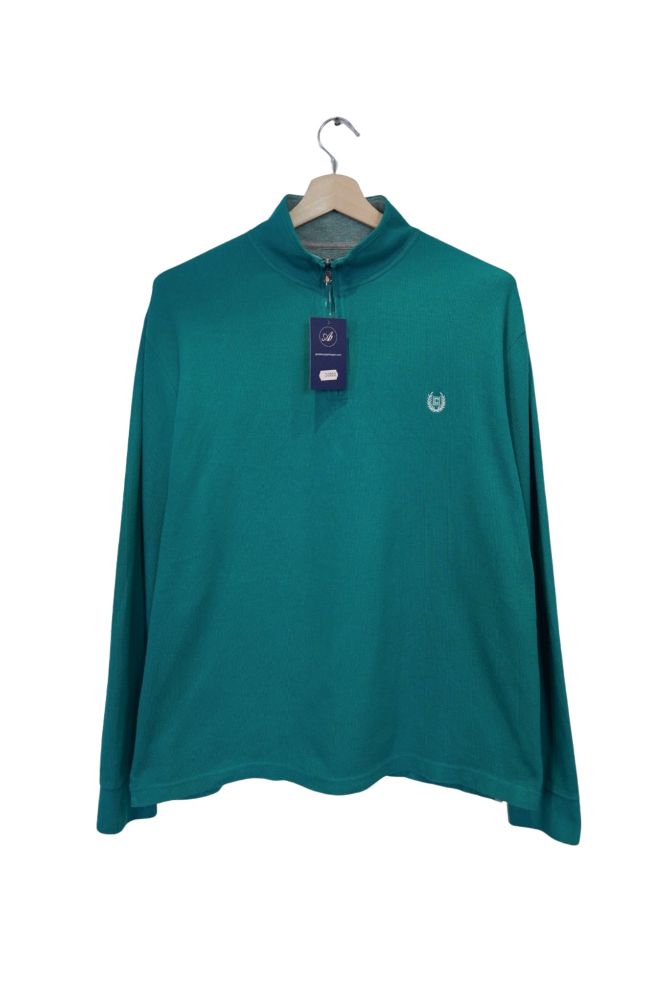 Ralph Lauren Chaps Green Cotton Zip Knit
