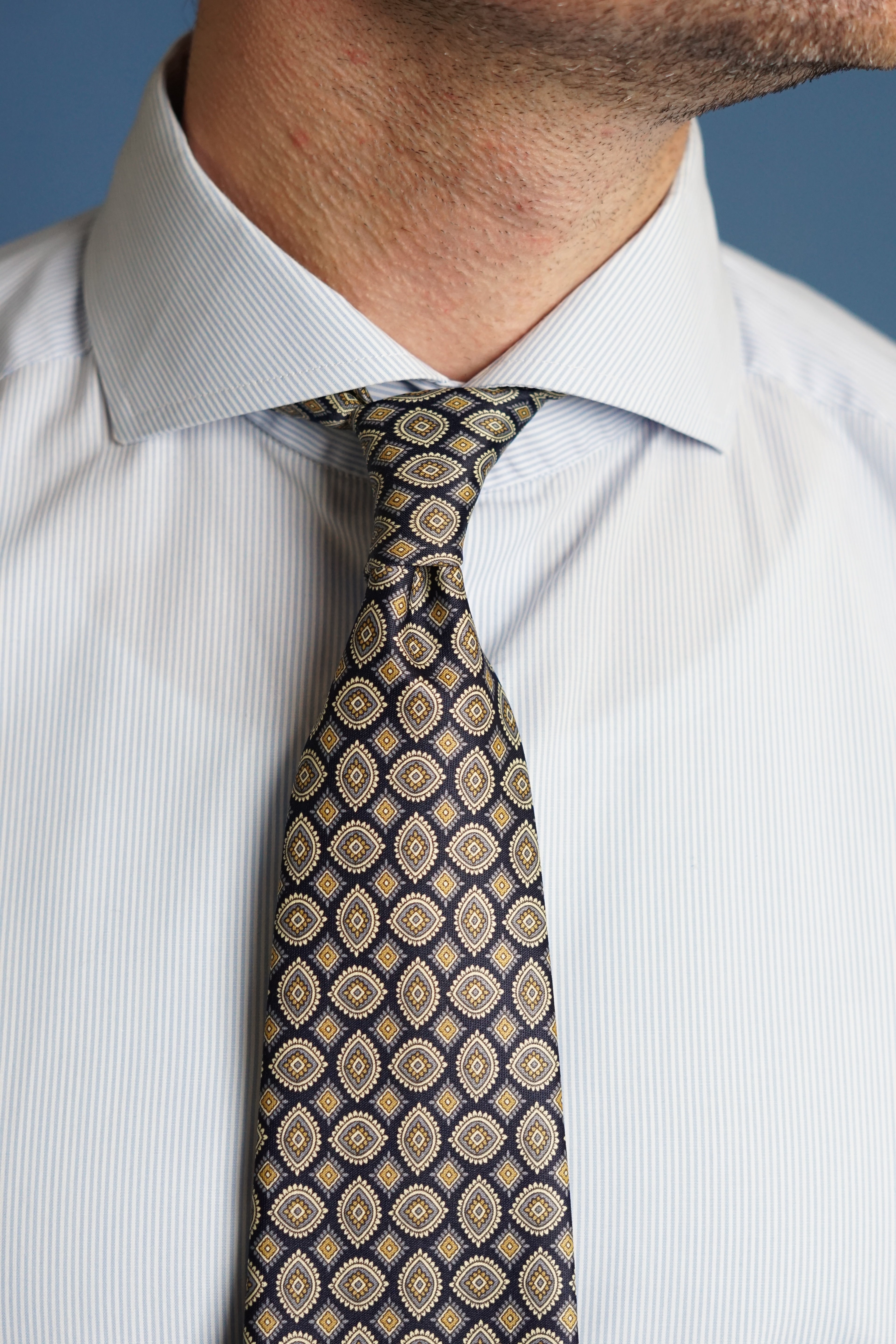 René Chagal Hand Made Navy Vintage Tie