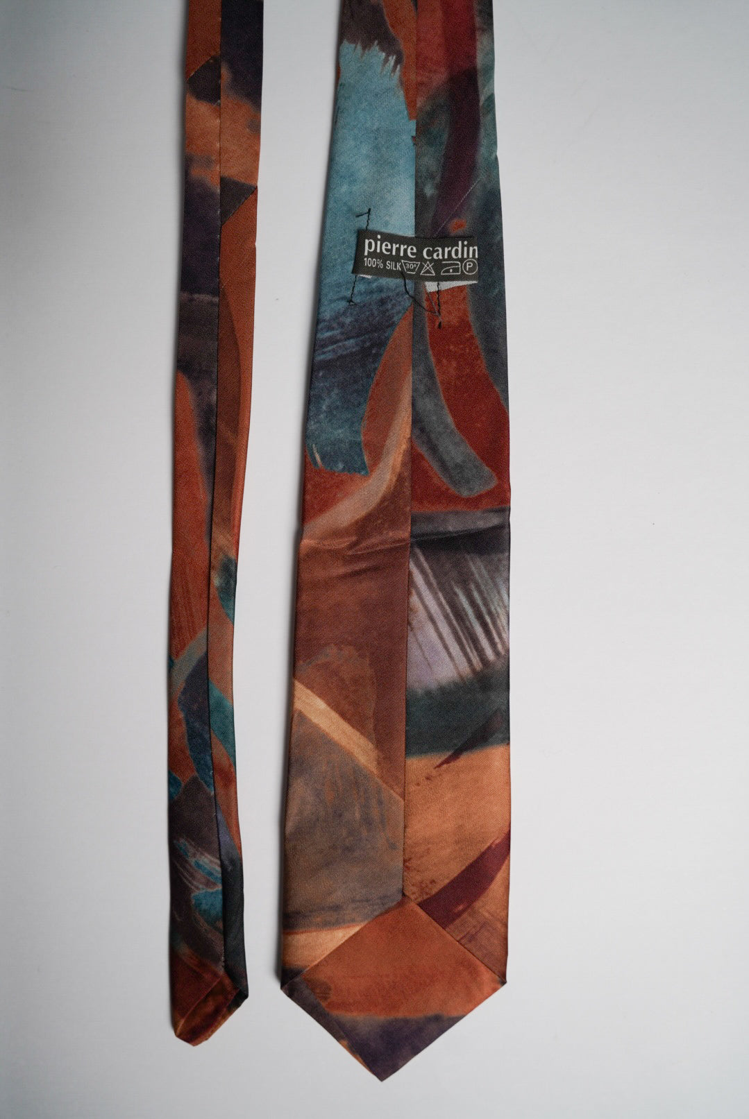 Pierre Cardin Red and Grey Artisan Vintage Silk Tie