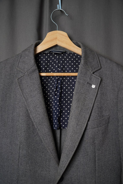 Gant Grey Weekender Fit Wool and Cotton Sport Jacket Blazer