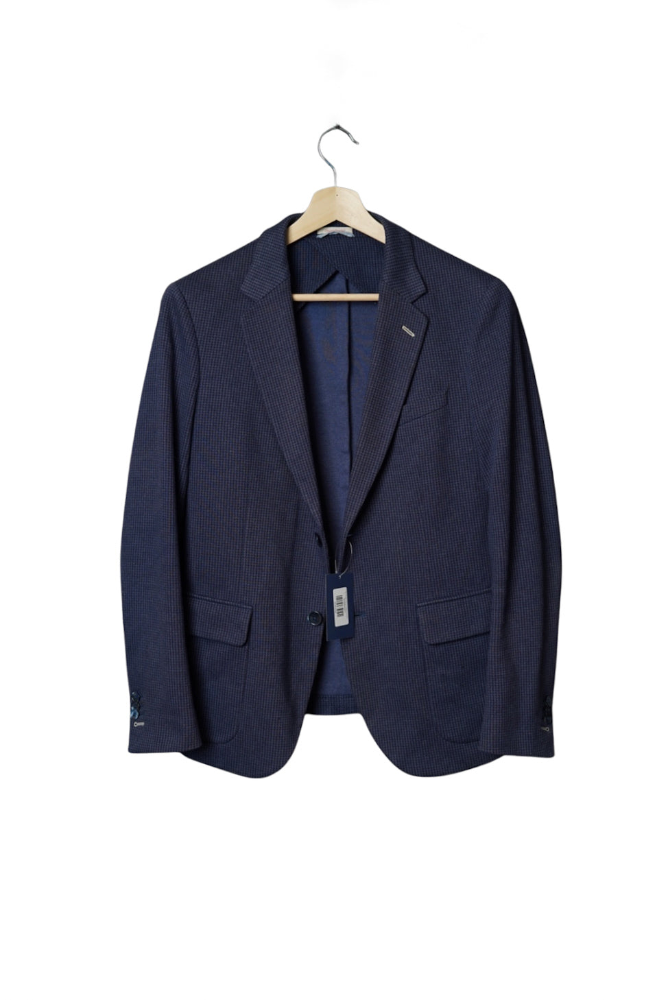 Gant Rugger Navy and Black Checkered Unconstructed New Haven Cotton Sport Jacket Blazer