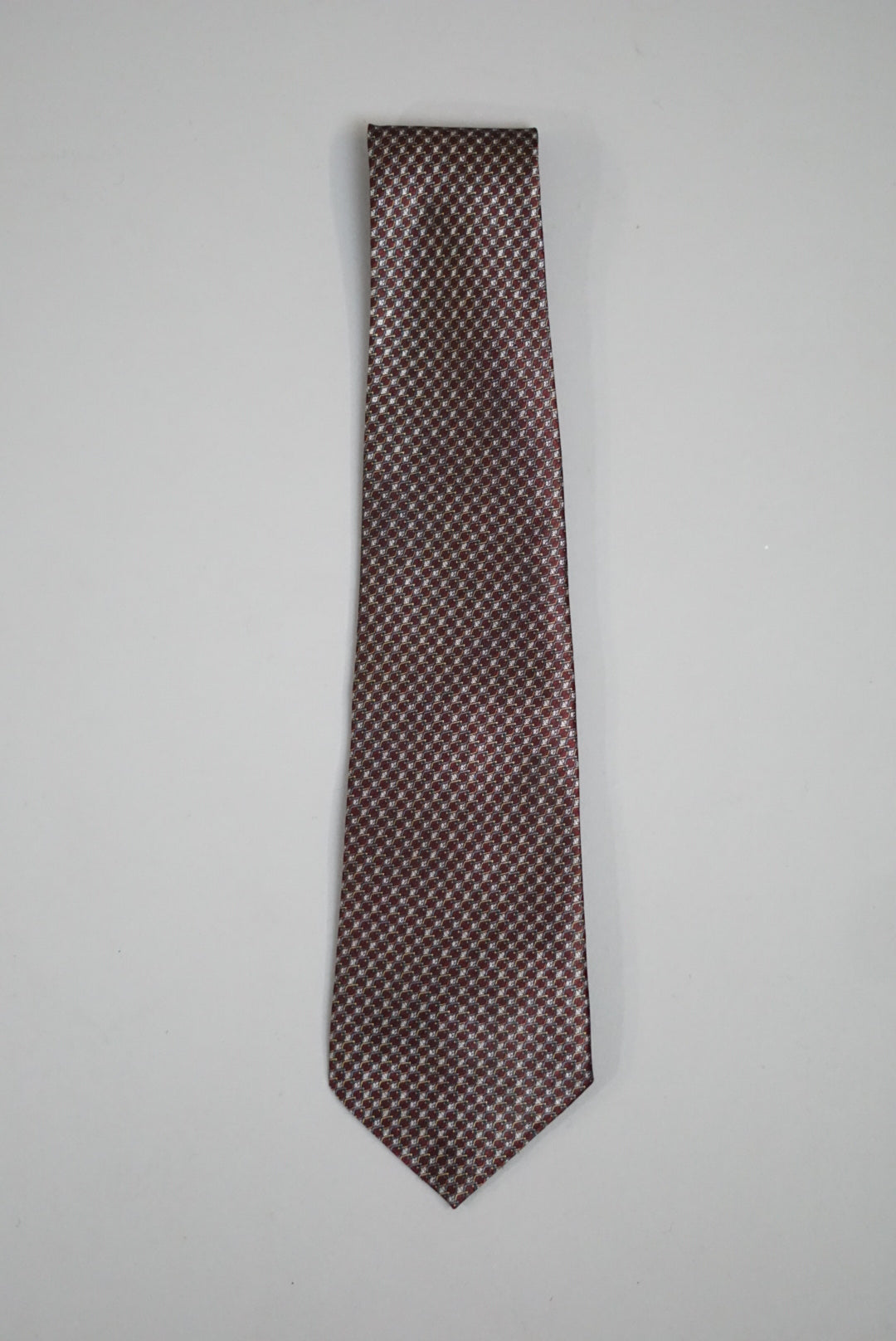 Darkred Dotted Pattern Tie