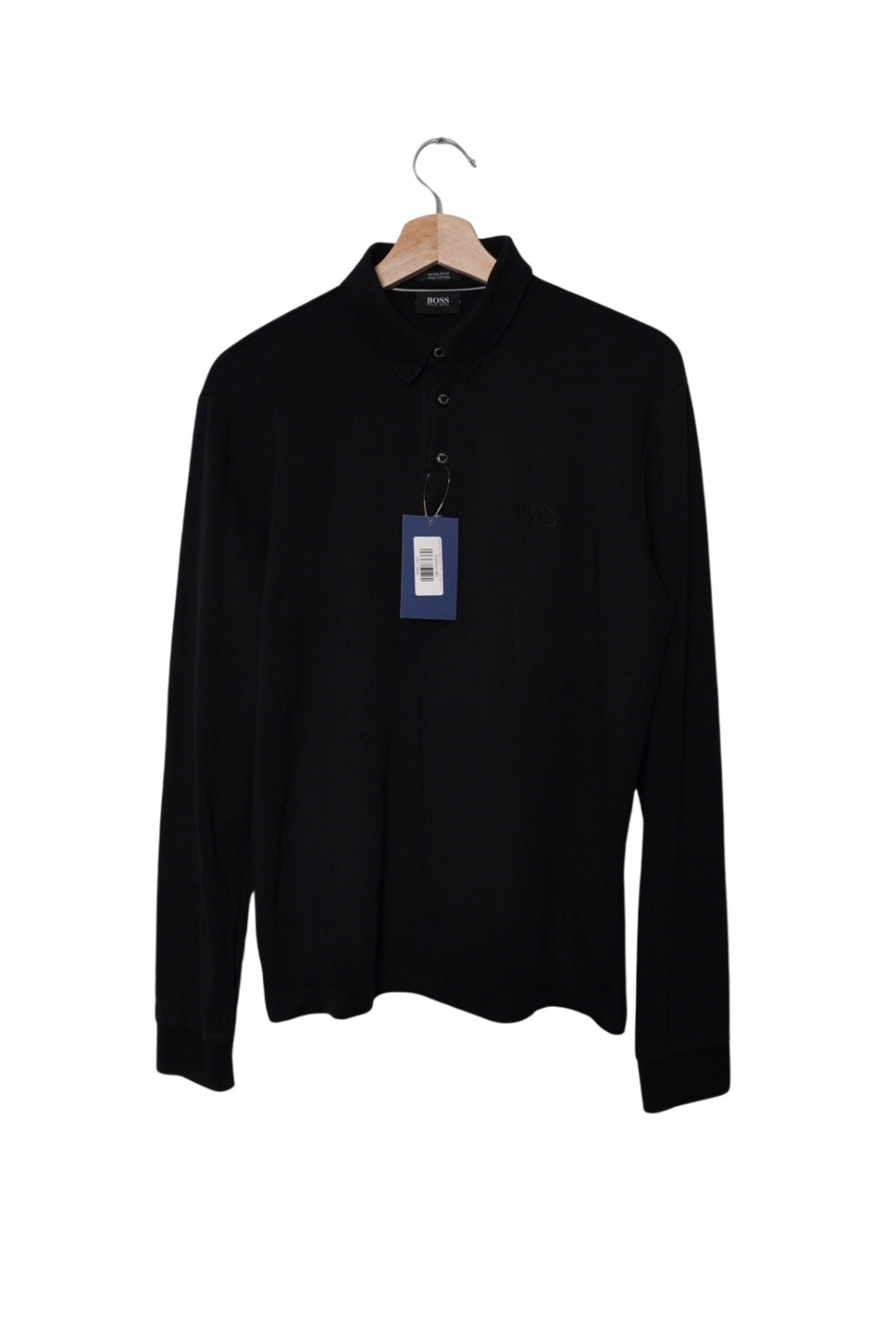 Hugo Boss Black Regular Fit Long Sleeved Pima Cotton Polo Shirt