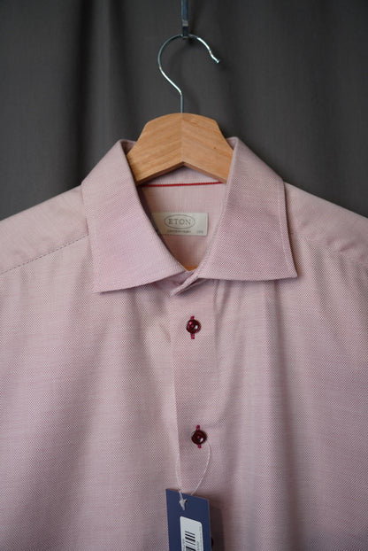 Eton Pink Contemporary Business Cotton Shirt