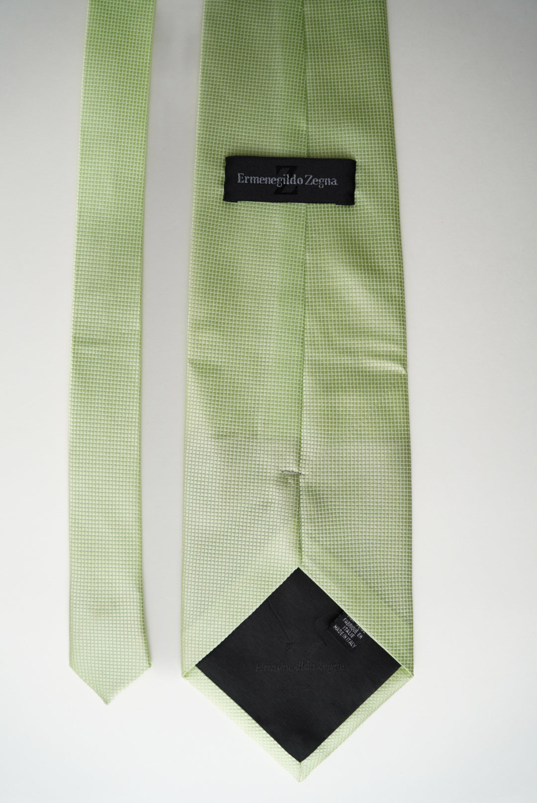 Ermenegildo Zegna Green Silk Tie