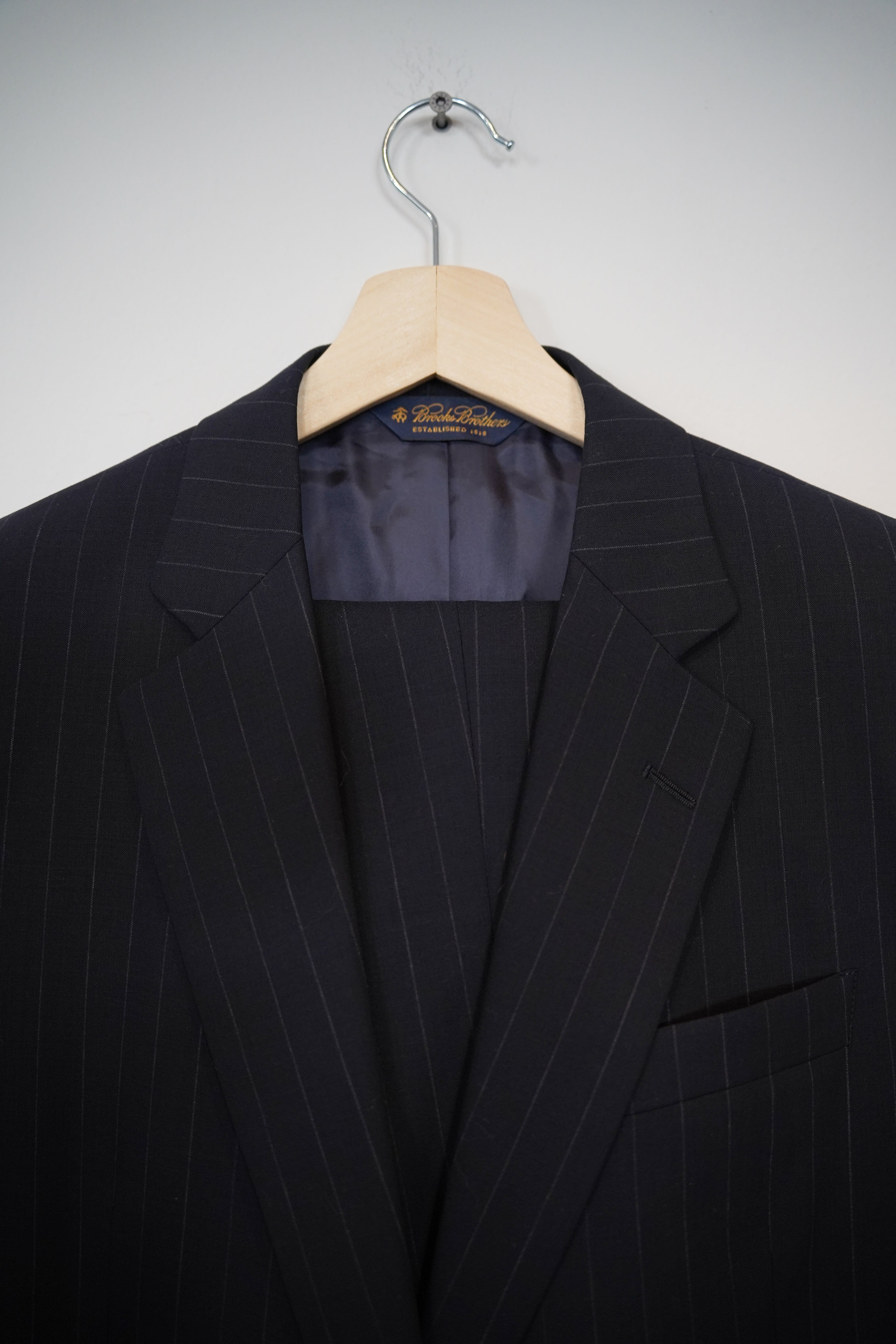 Brooks Brothers Navy Madison Pinstriped Suit
