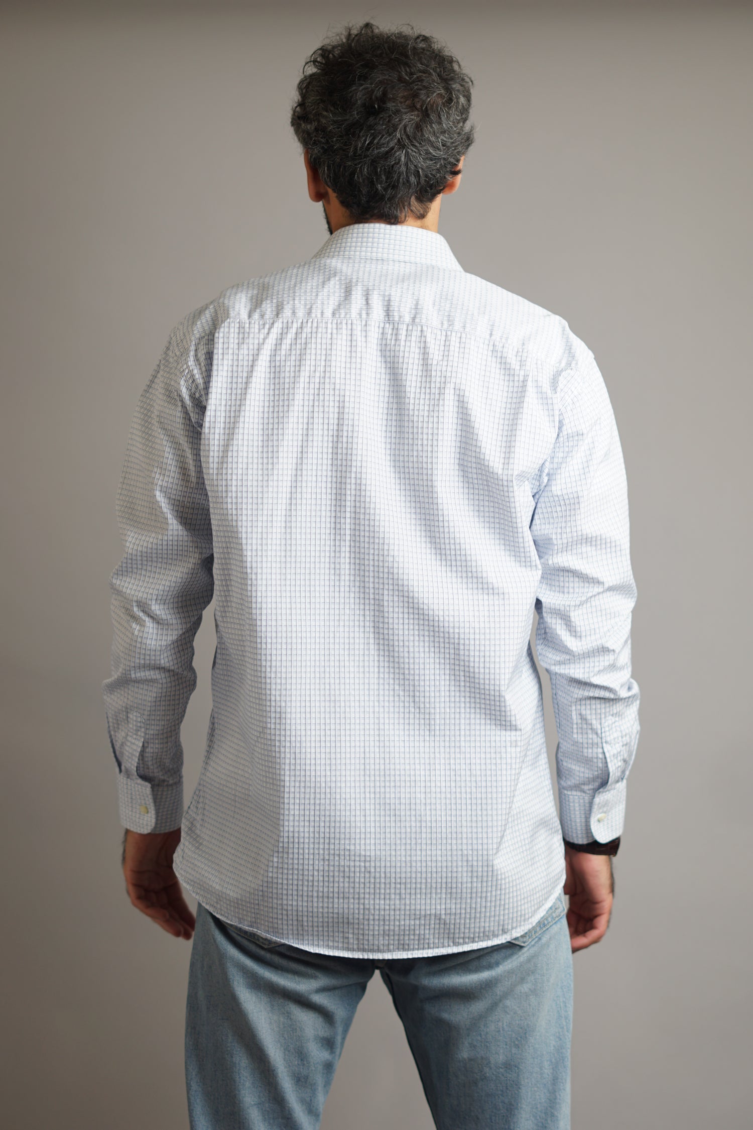 Sand Copenhagen Light Checkered Cotton Shirt