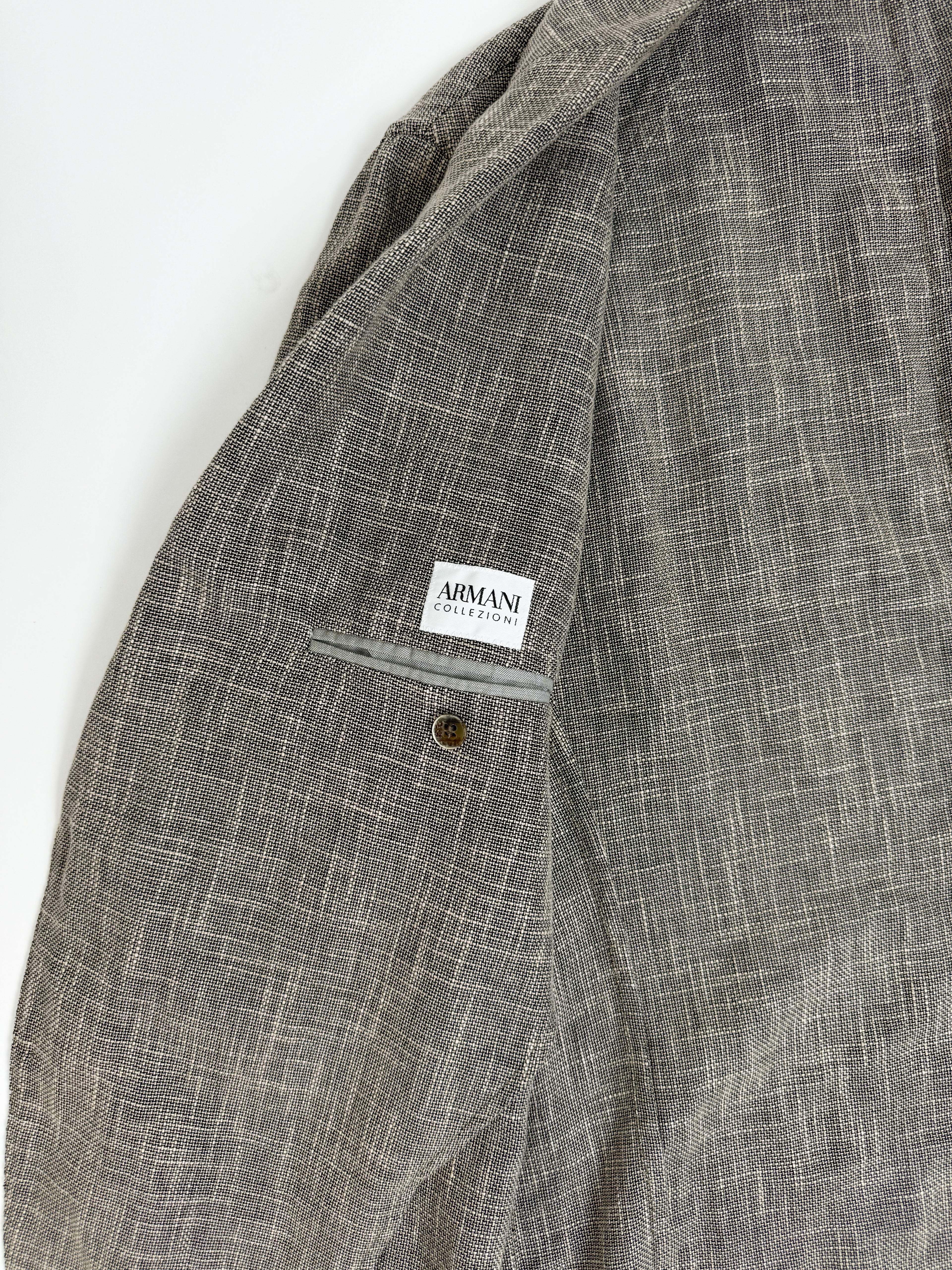 Armani Collezioni Brown Linen Blazer