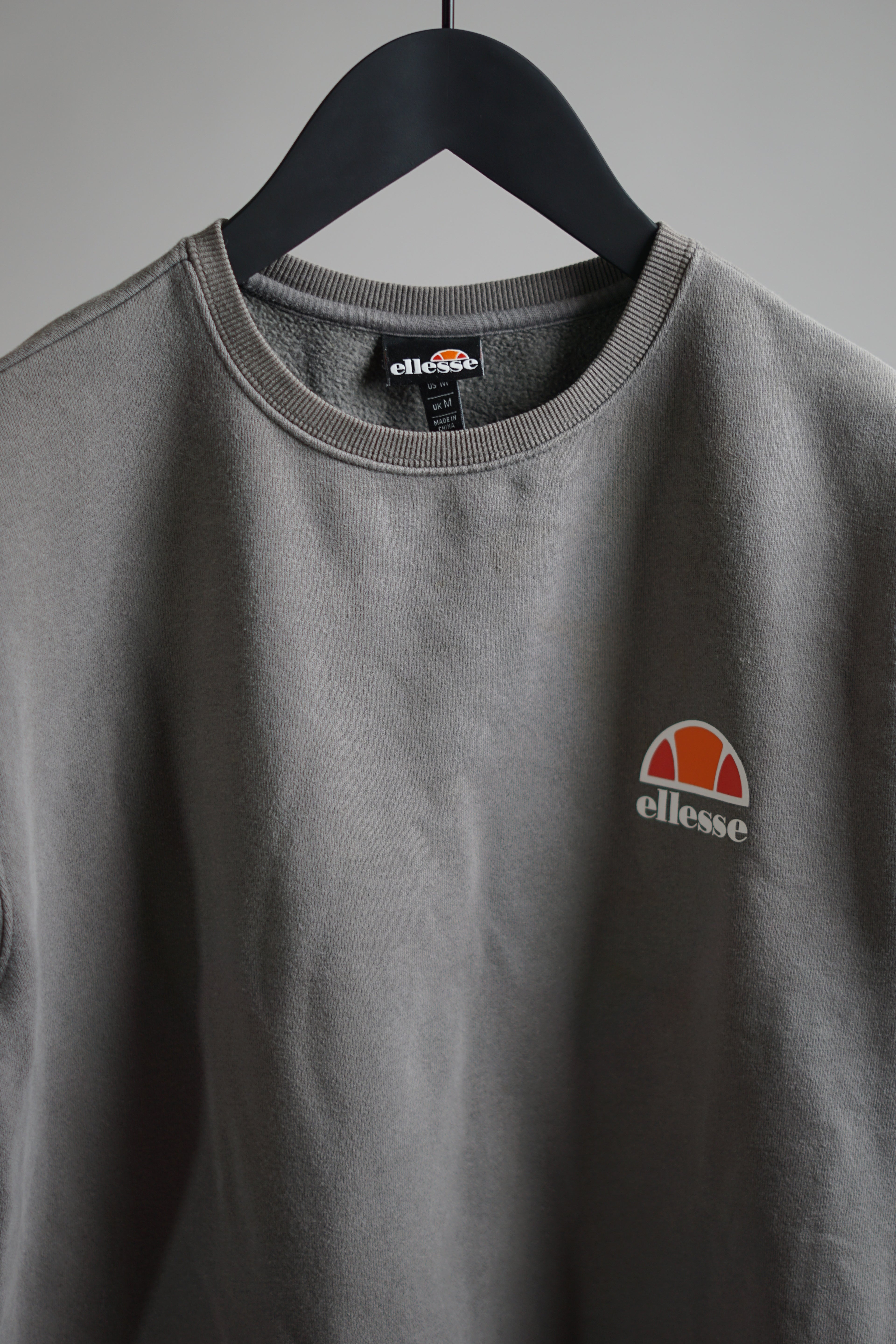 Ellesse Grey Cotton O-Neck Sweatshirt