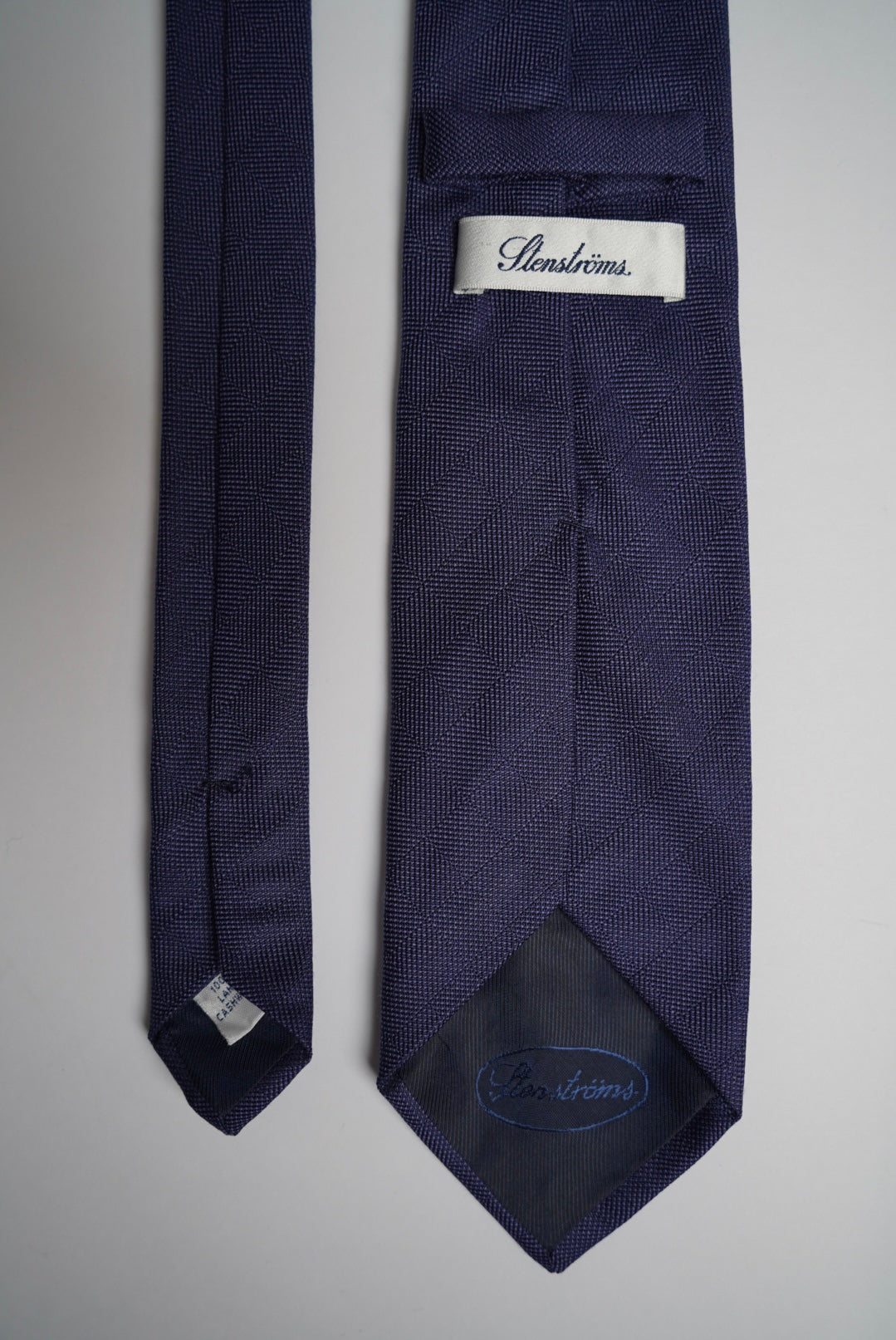 Stenströms Marineblaue klassische Lana-Cashwool-Krawatte