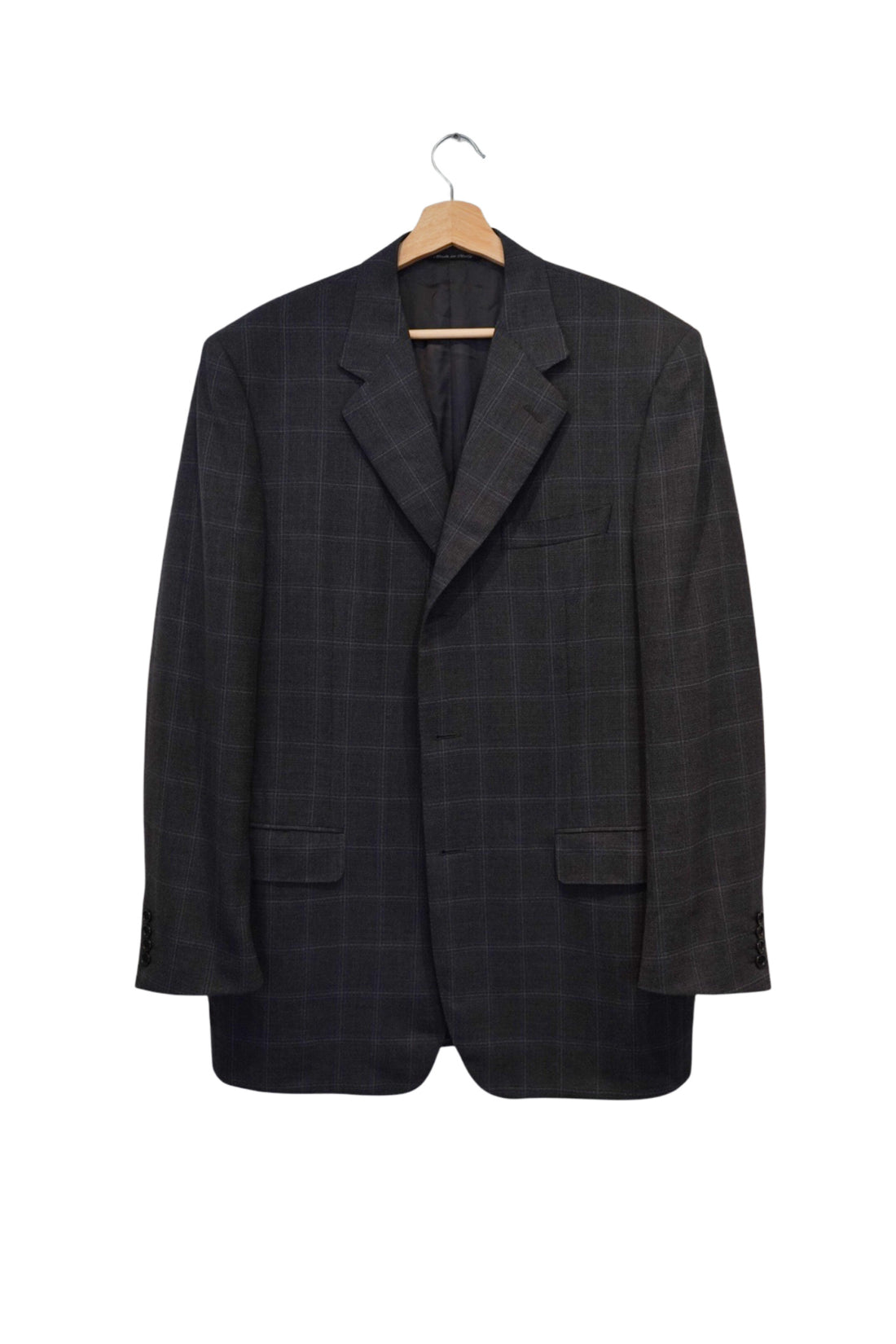 Canali Darkblue Checkered Wool Blazer