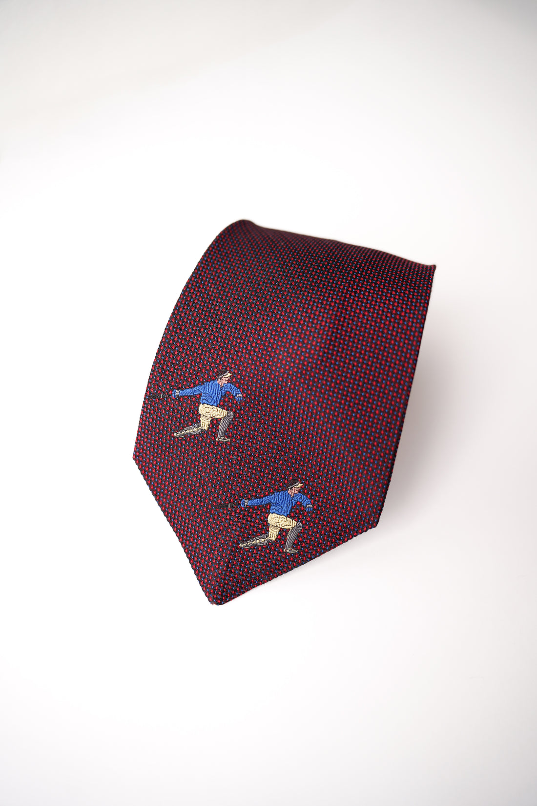 Ermano Vintage Purple Cricket Print Tie
