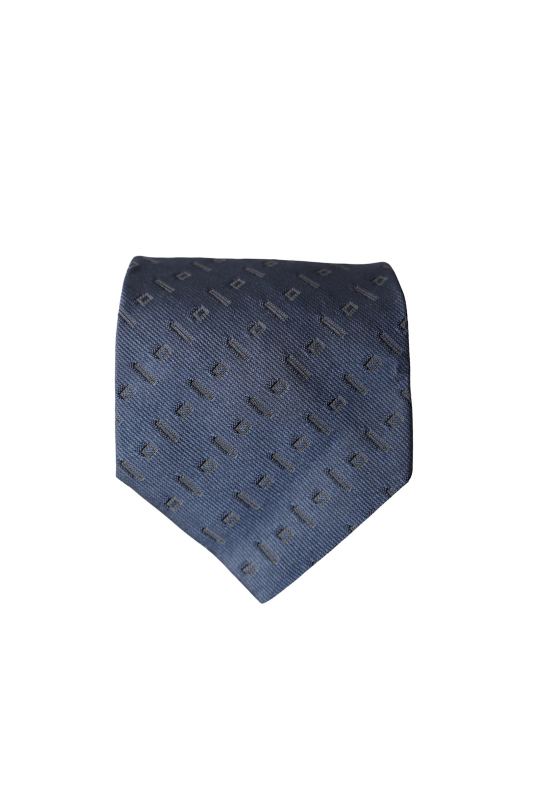 Braune und blaue quadratische Seidenkrawatte von Hugo Boss