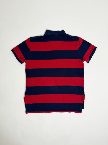 Polo Ralph Lauren Red and Navy Striped Custom Fit Polo Shirt