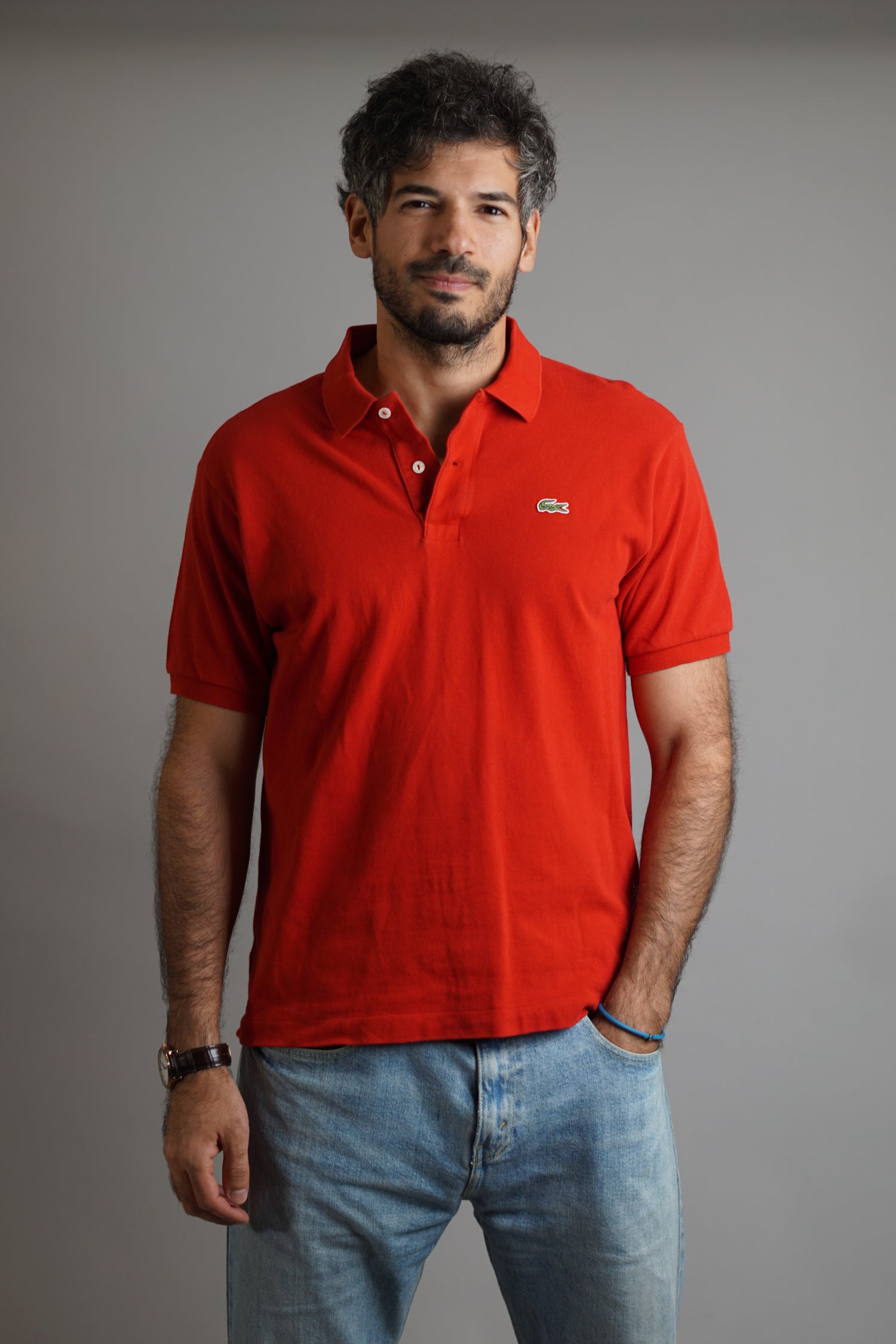 Lacoste Red Cotton Polo Shirt