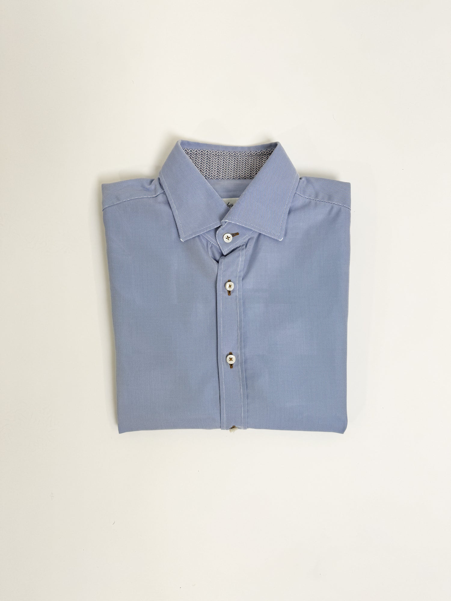 Stenströms Lightblue Fitted Body Twofold Super Cotton Shirt