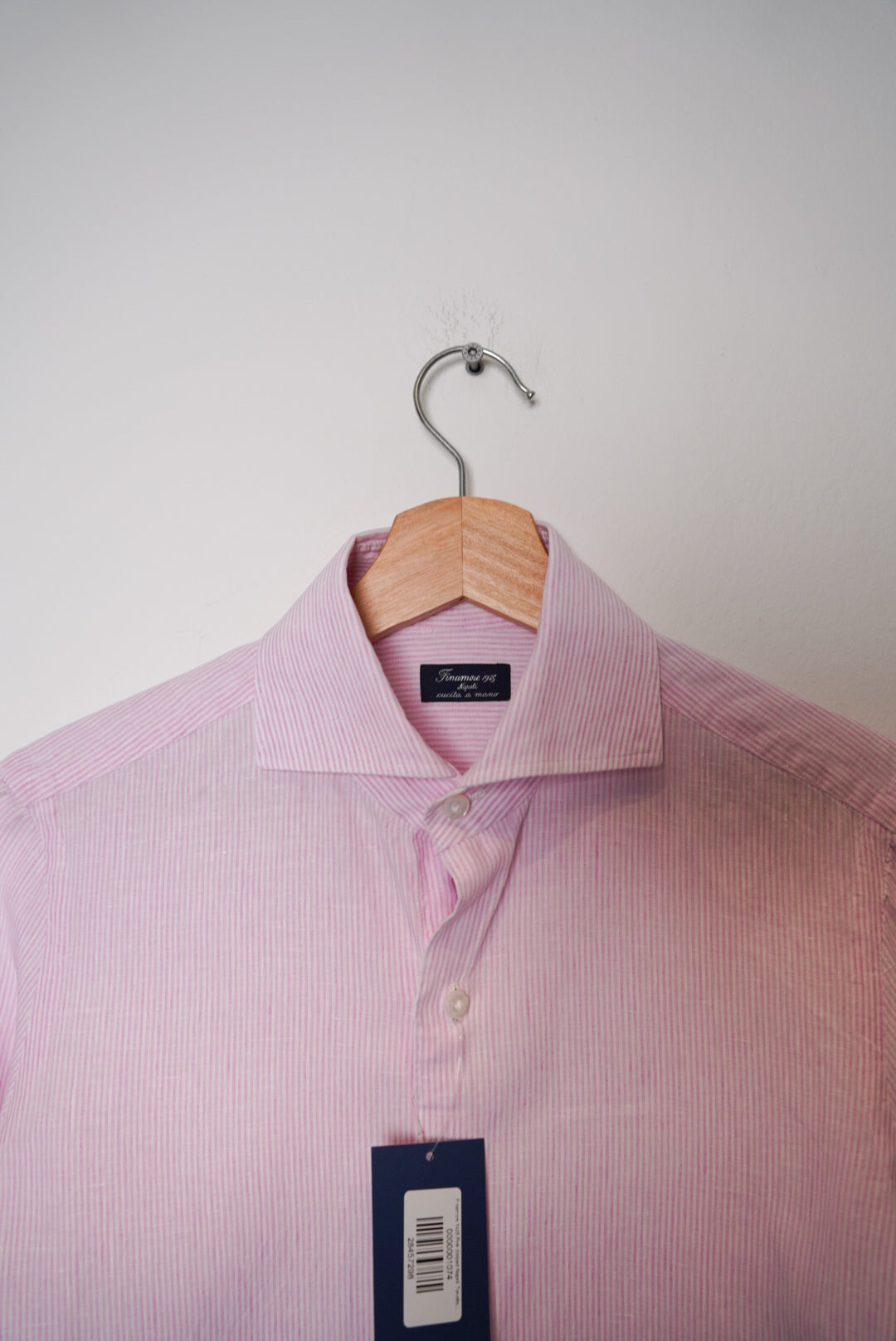 Finamore 1925 Pink Striped Napoli Traveller Cotton Shirt