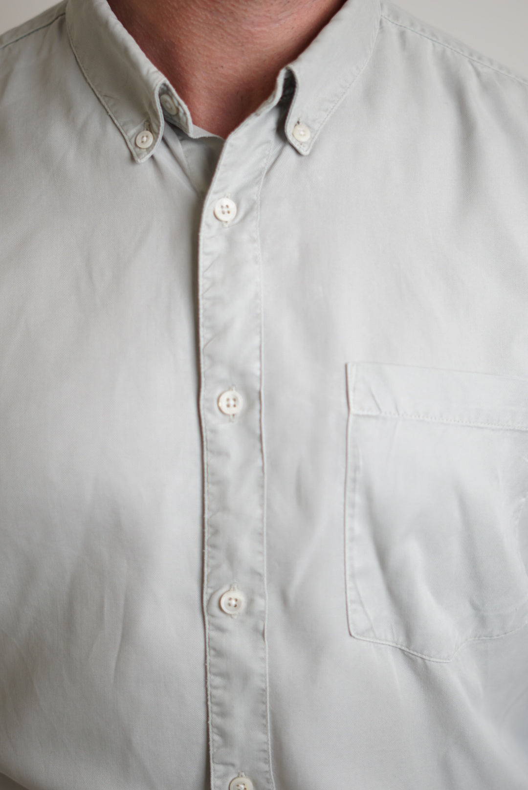 NN07 Lightgrey Falk Slim Tencel Shirt