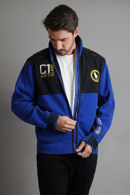 Ralph Lauren C1 Raft Class Blue &amp; Black Halfzip Fleece