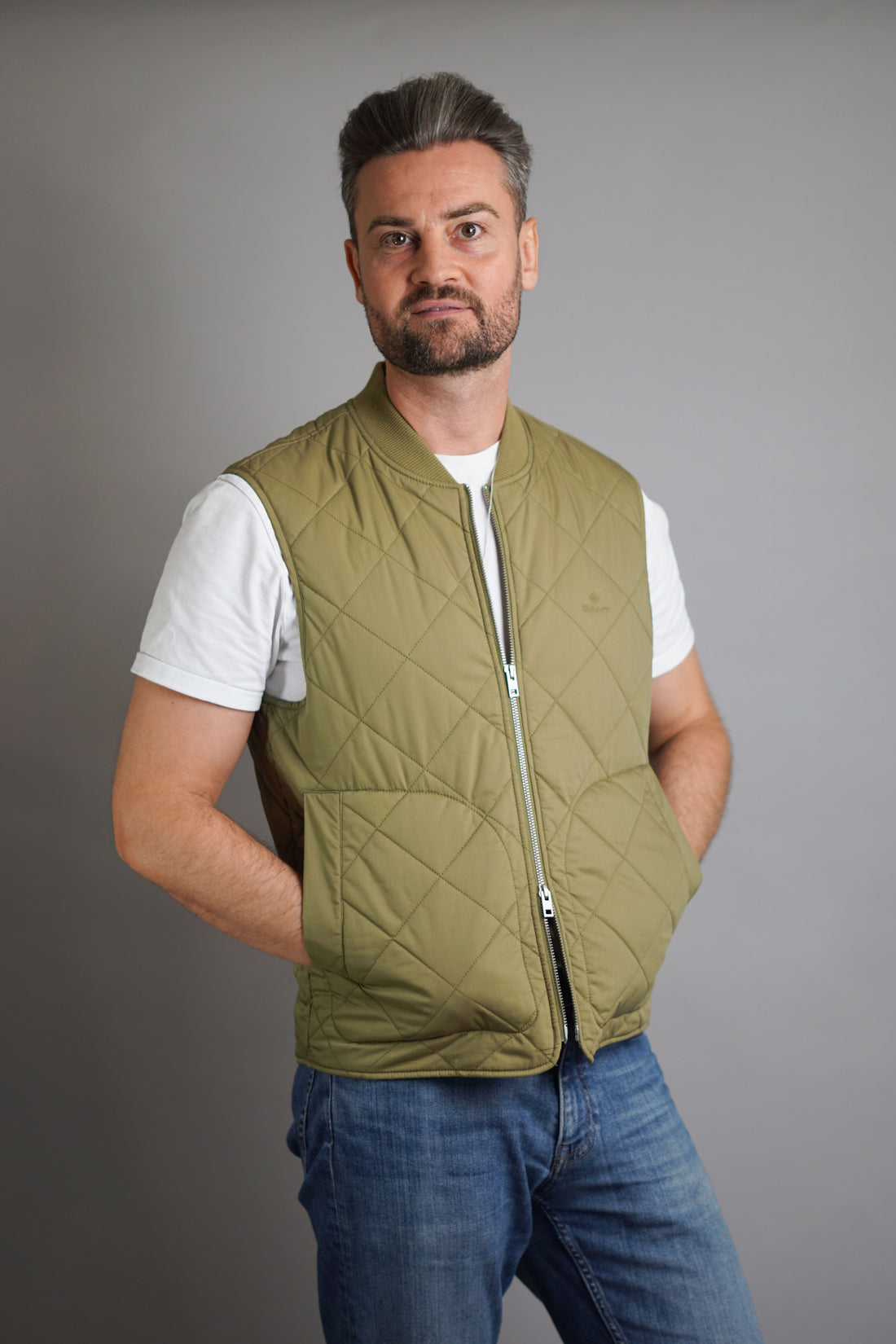 Gant Green Quilted Vest