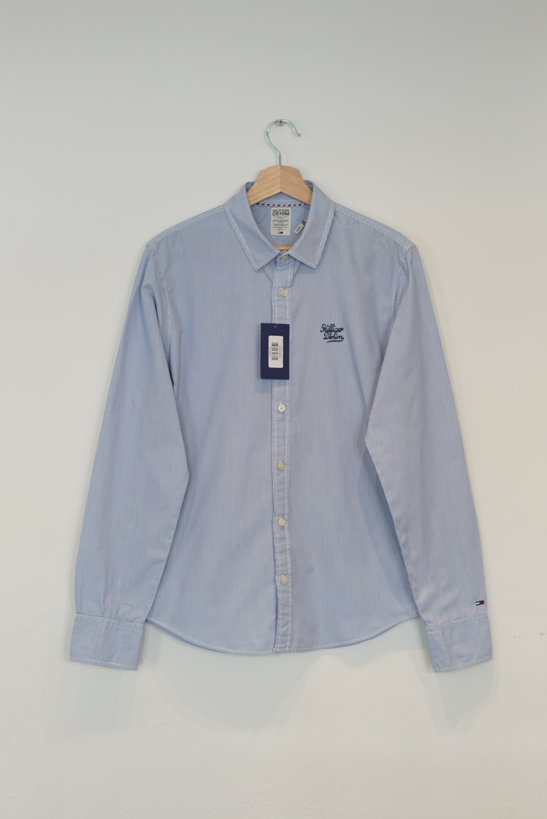 Tommy Hilfiger Denim Lightblue and White Striped Authentic Classic Shirt