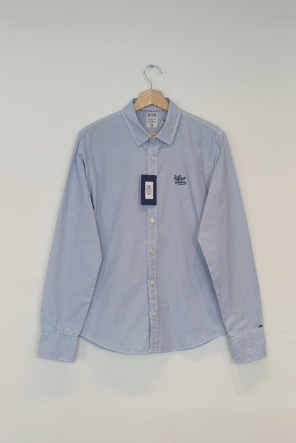 Tommy Hilfiger Denim Lightblue and White Striped Authentic Classic Shirt
