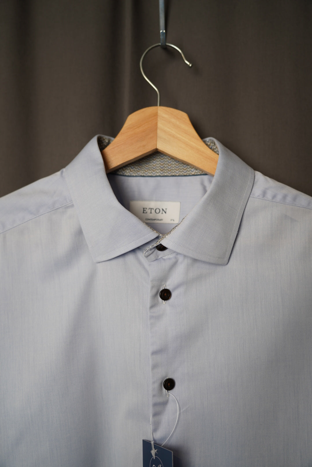 Eton Light Blue Contemporary Fit Business Cotton Shirt