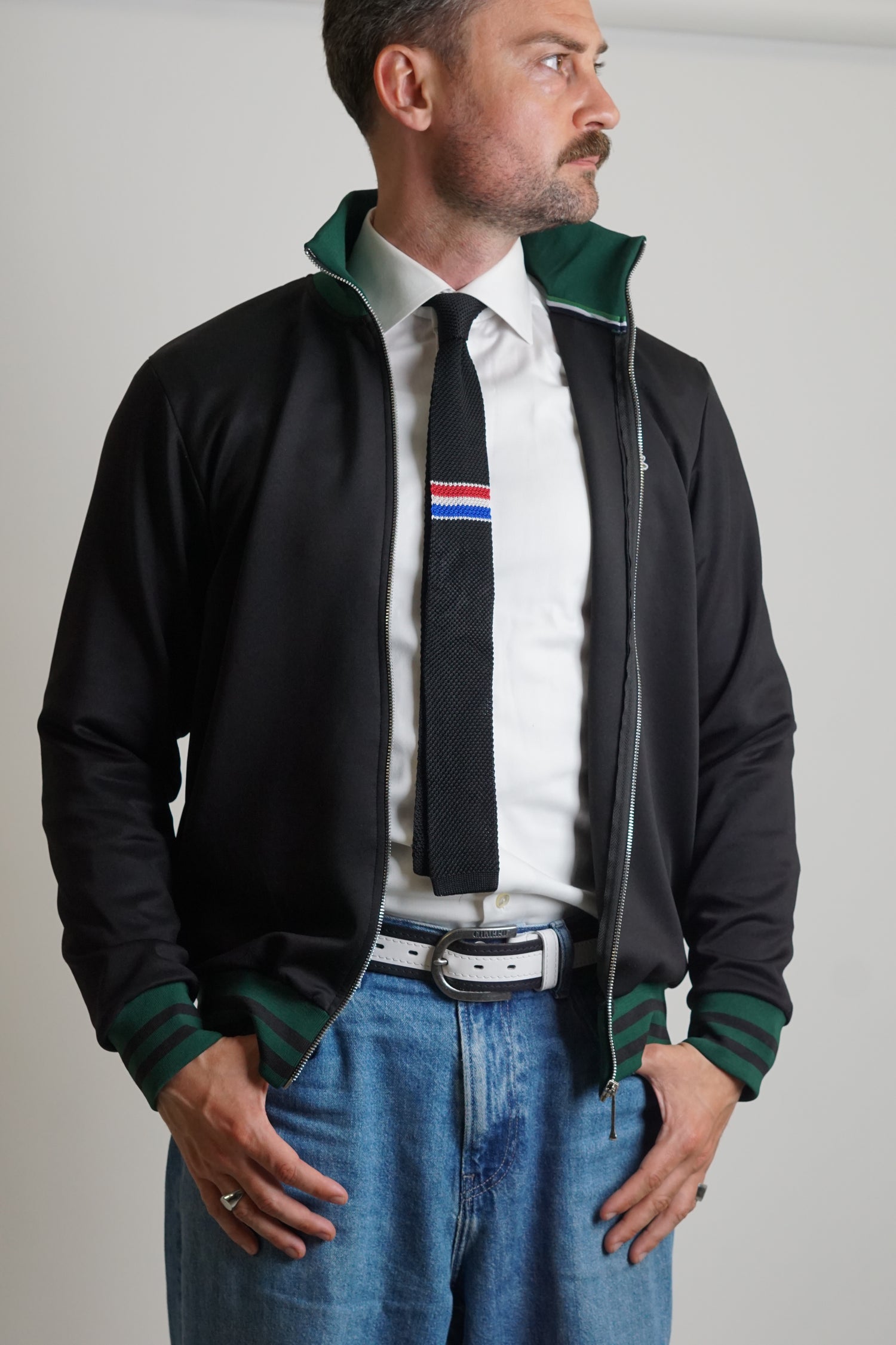 Lacoste Black and Green Zip