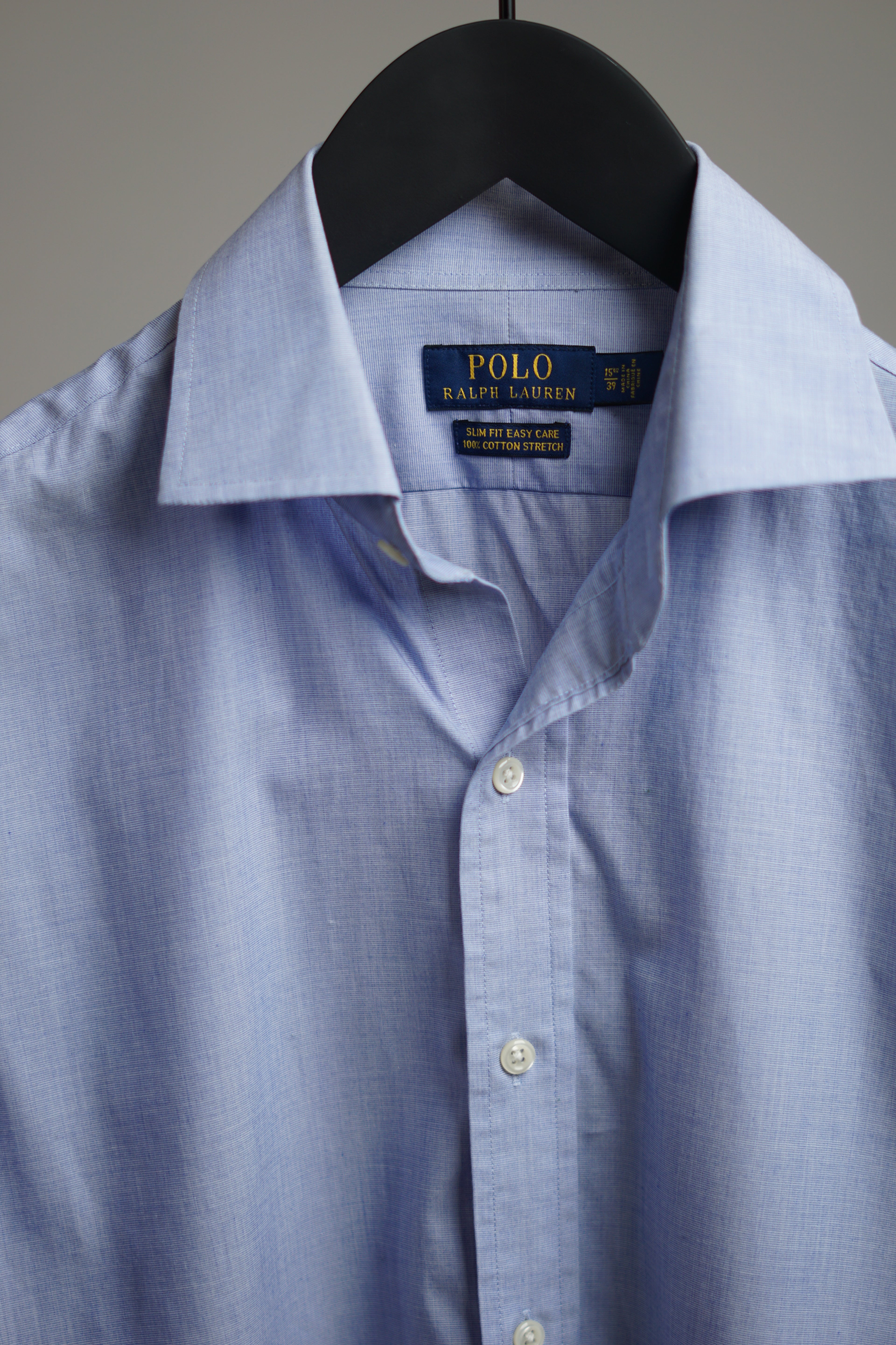 Ralph Lauren Lightblue Slim Fit Easy Care Cotton Strech Shirt