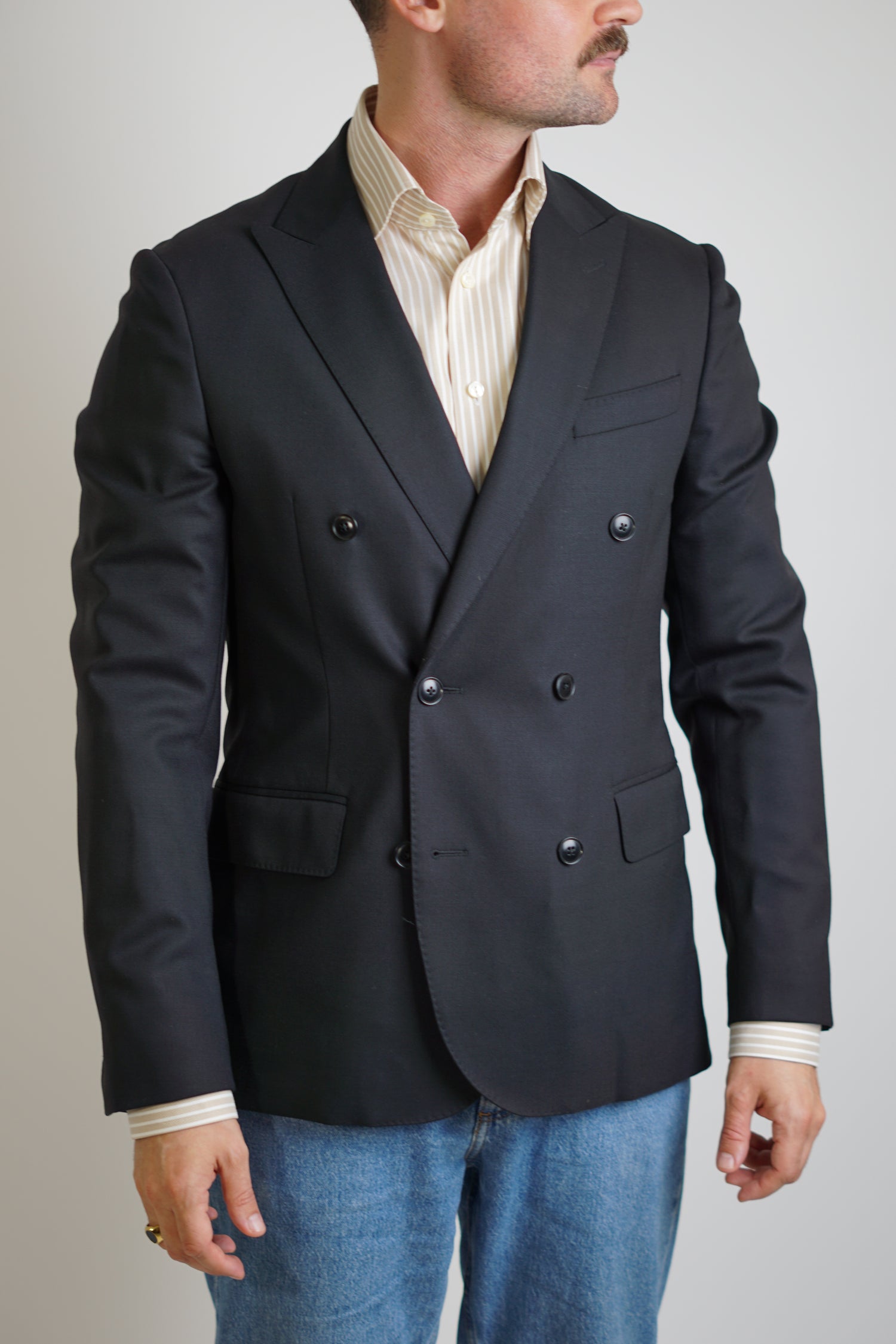 Gant Black Double-Breasted Blazer