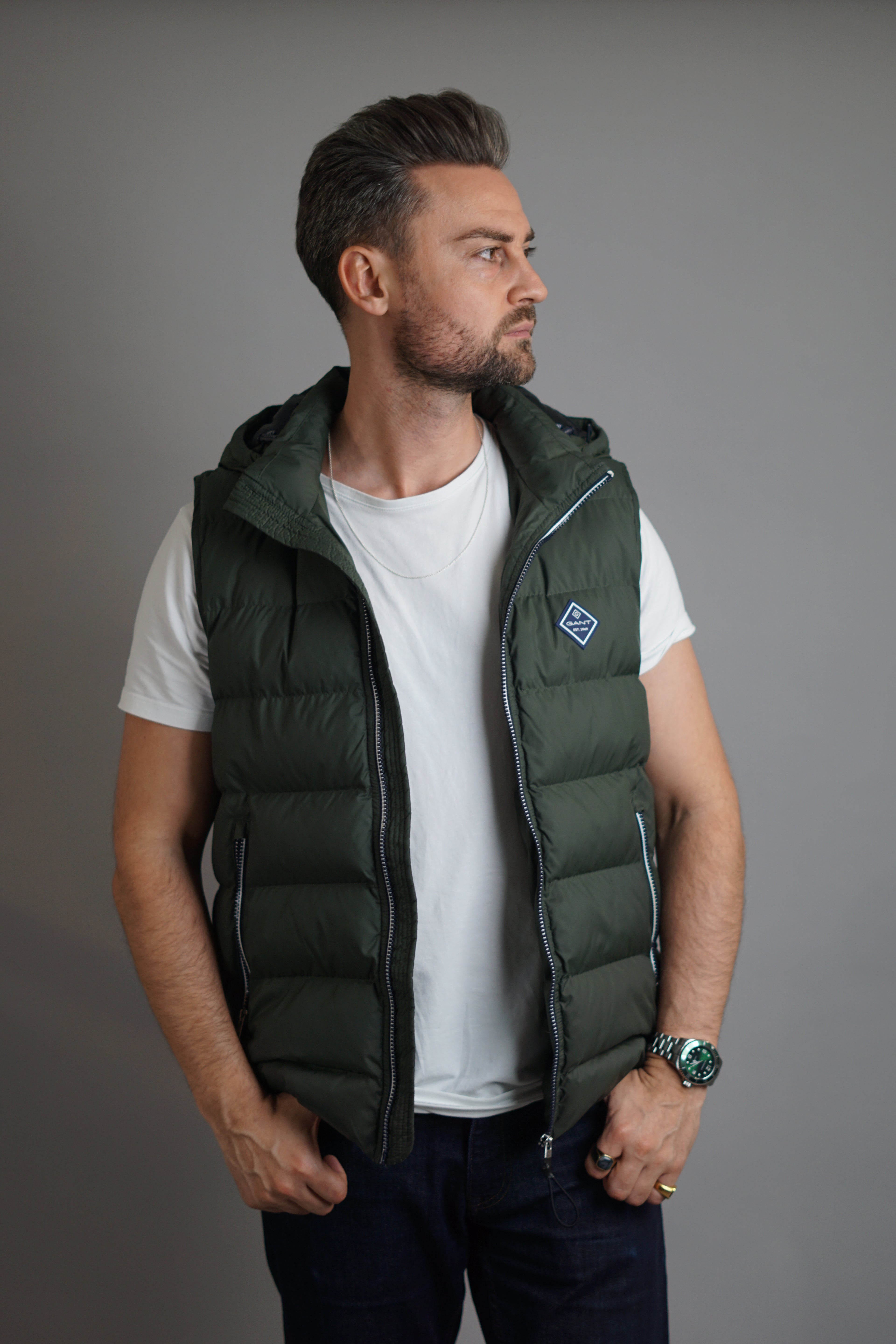 Gant Armygreen Quilted Vest