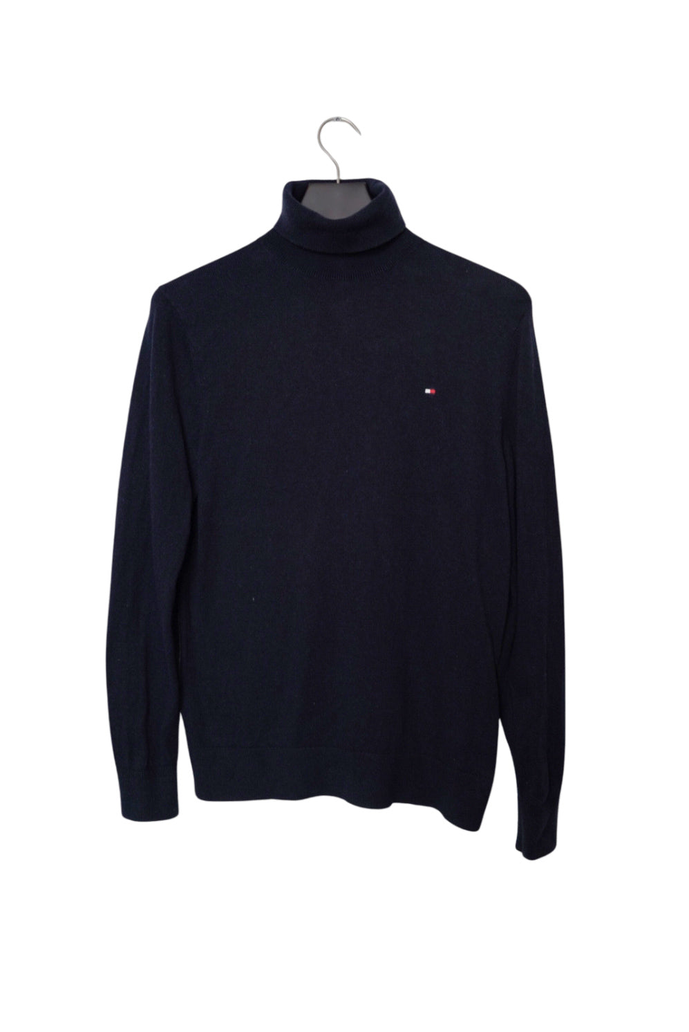 Tommy Hilfiger Navy Pima Cotton Cashmere Turtleneck