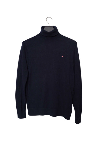 Tommy Hilfiger Navy Pima Cotton Cashmere Turtleneck
