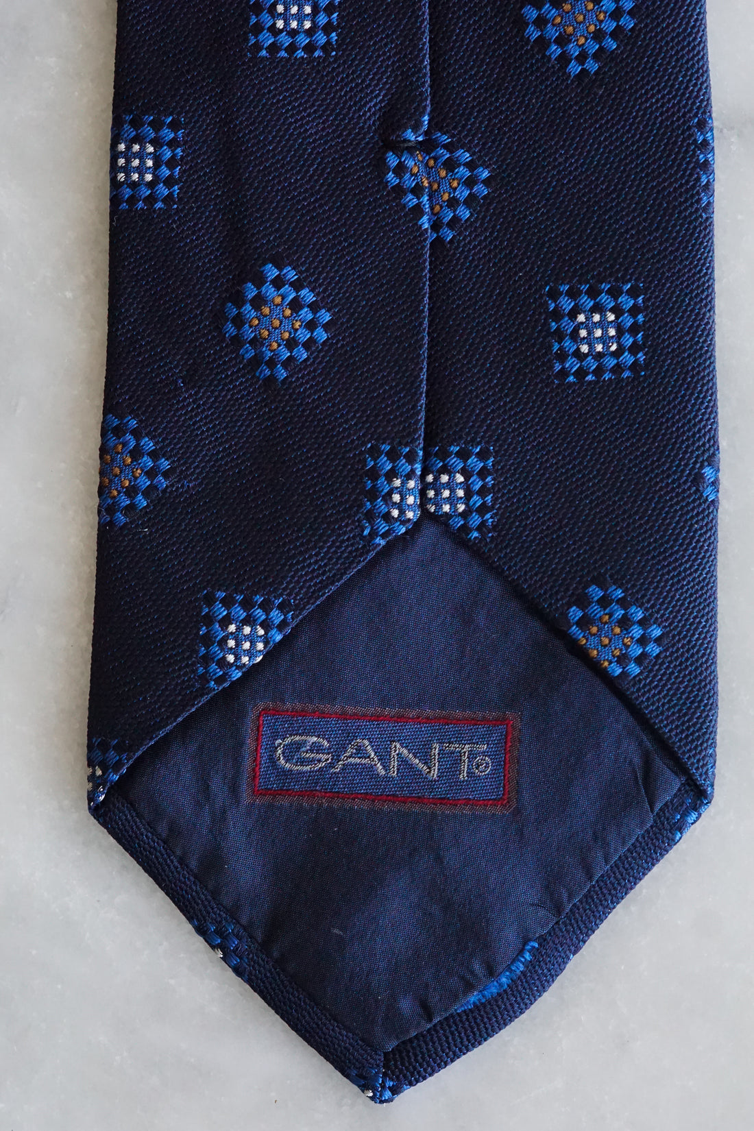 Gant Vintage Navy Squares Silk Tie