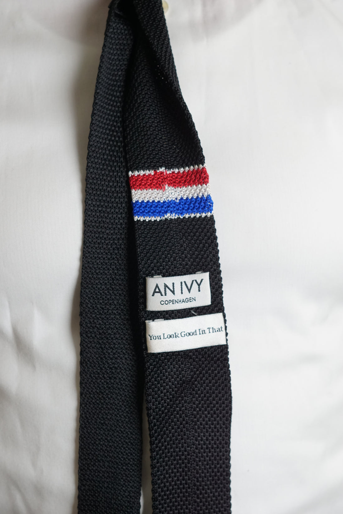 An Ivy Black Knitted Tie