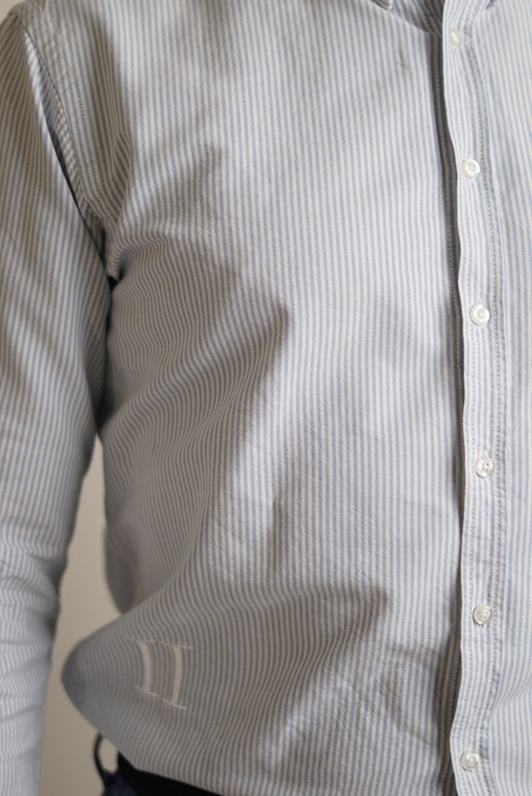 Les Deux Lightblue Striped Depuis IX Crest Oxford Shirt