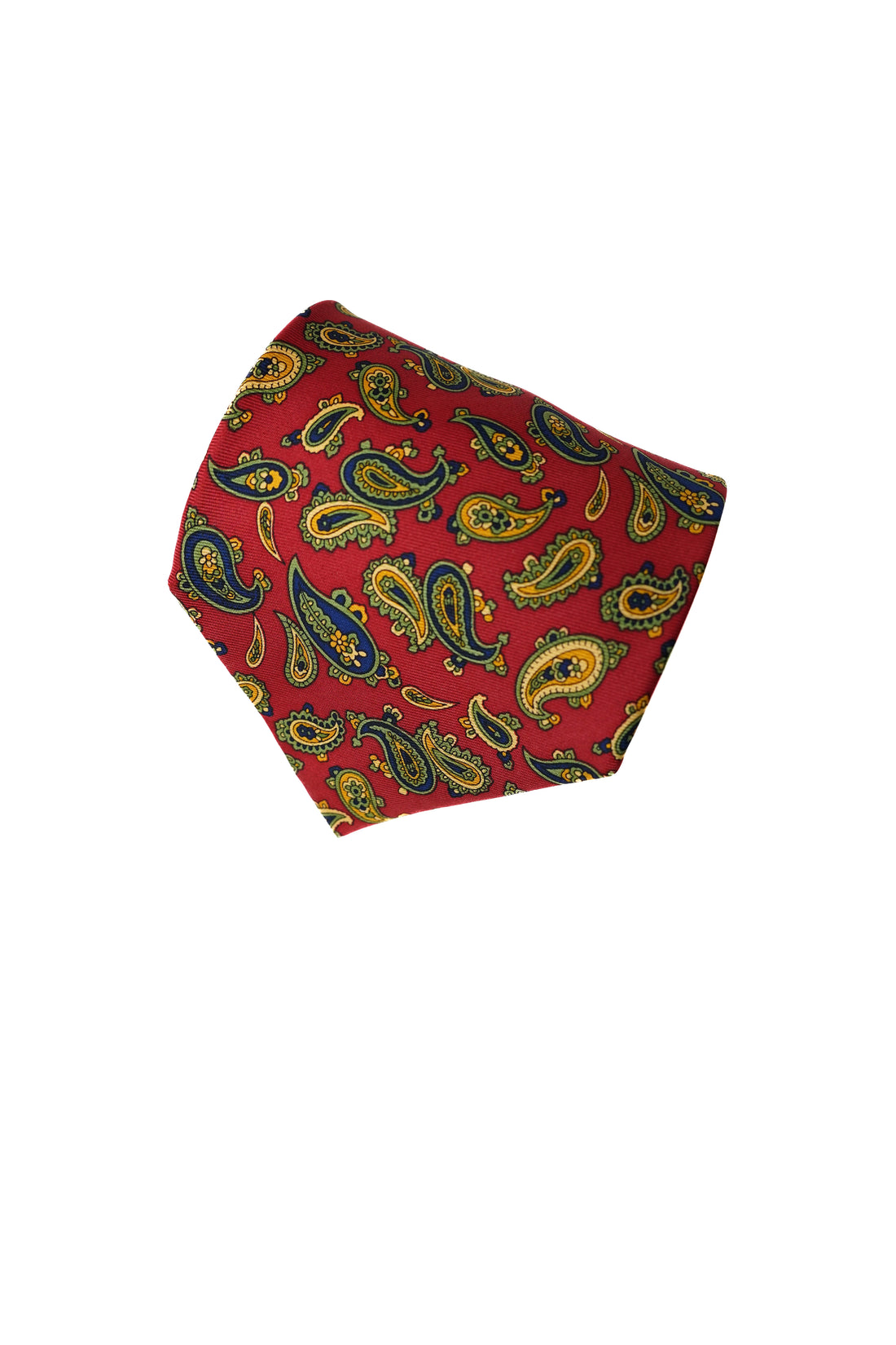 Rote Vintage-Seidenkrawatte mit Paisleymuster