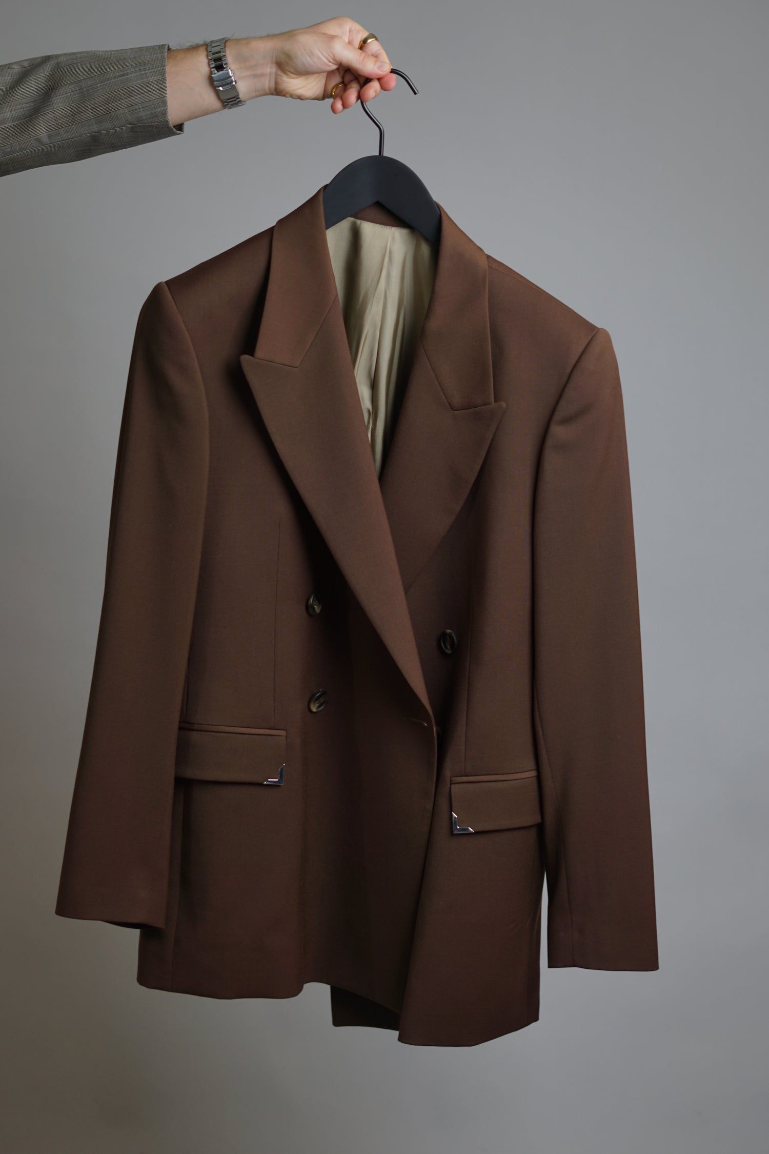 Han Kjøbenhavn Brown Boxy Double Breasted Blazer