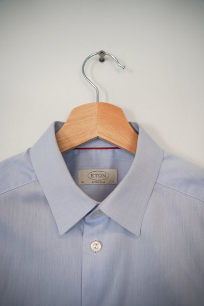 Eton Lightblue Super Slim Cotton Shirt