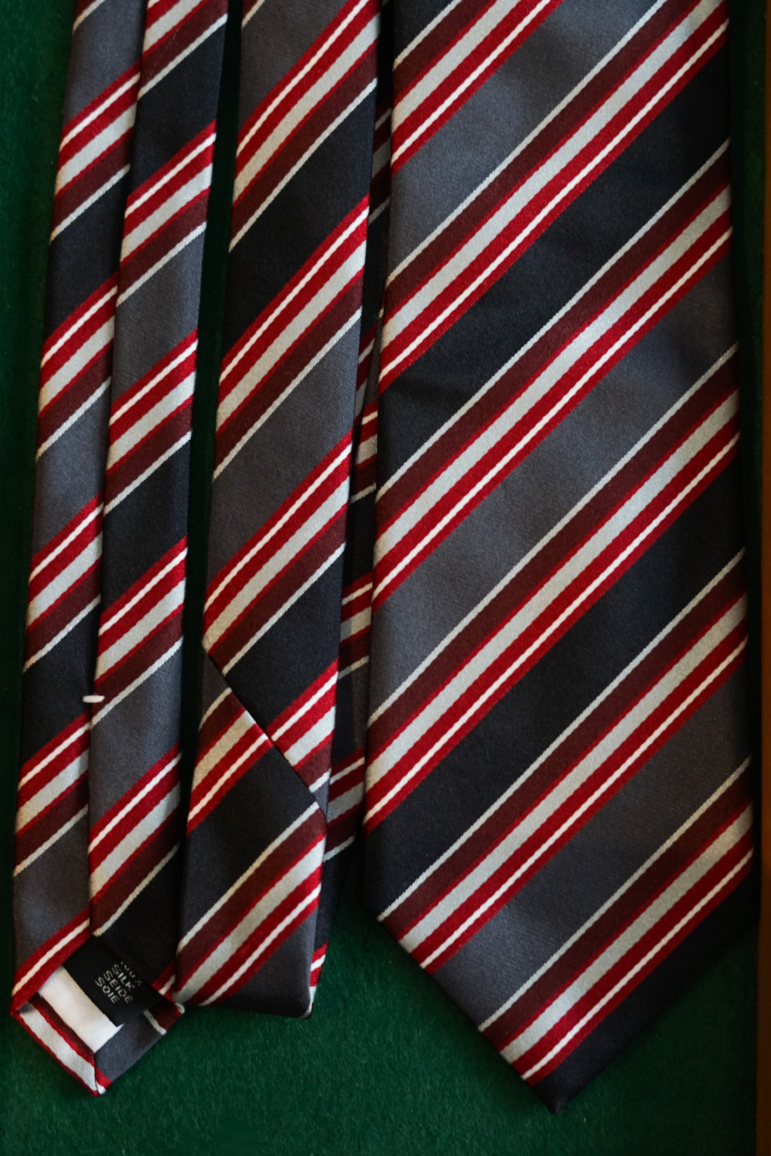 Hemley Gray and Red Striped Silk Tie