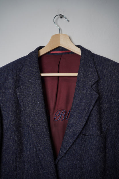 Gant Dark Blue The Blazer Brown Button Wool Blazer